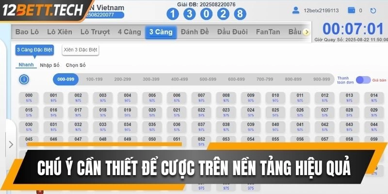 Chú ý cần thiết để đặt cược trên nền tảng hiệu quả