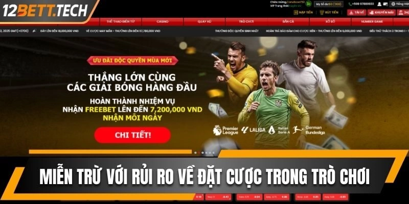 Miễn trừ với các rủi ro về đặt cược trong trò chơi