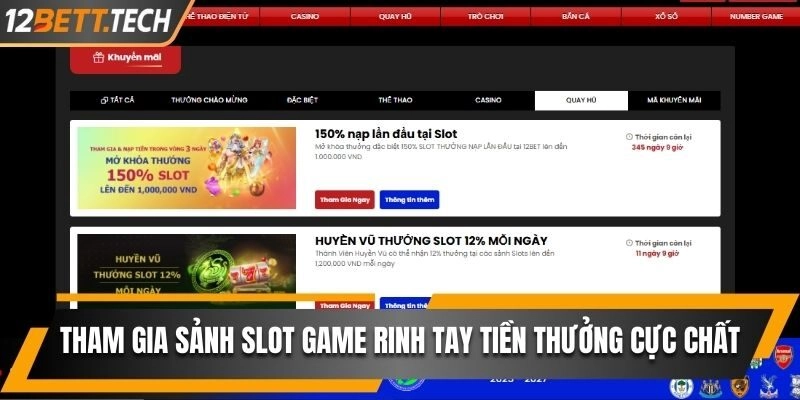 Tham gia sảnh slot game rinh tay tiền thưởng cực chất